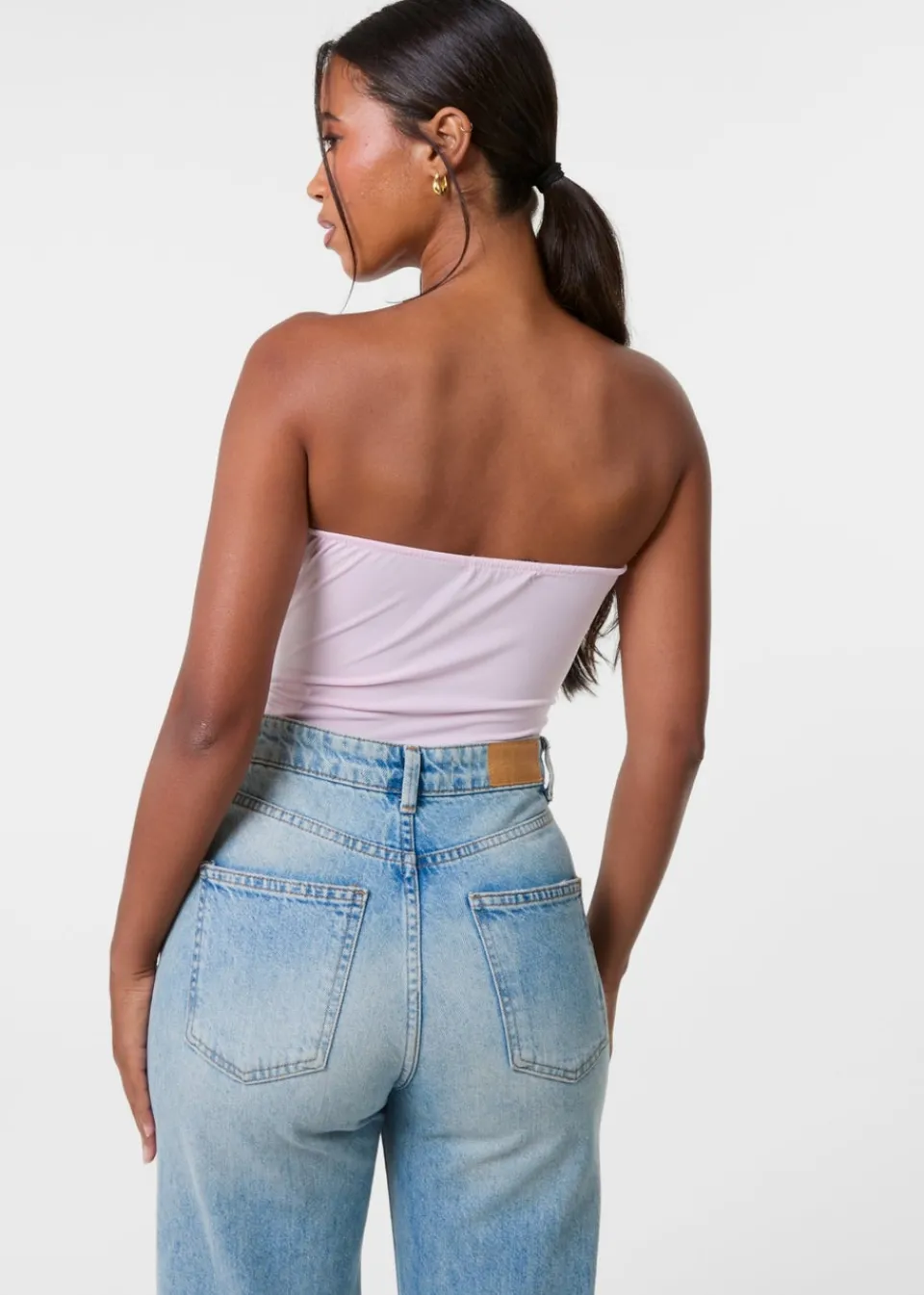 Tops>Pink Vanilla Pink Detail Bodysuit