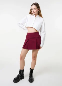 Skirts>Pink Vanilla Red Mini Pleated Skort