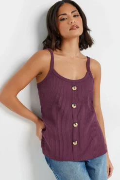 Tops>PIXIEGIRL Petite 2 Pack Sage Green & Purple Button Down Cami Tops