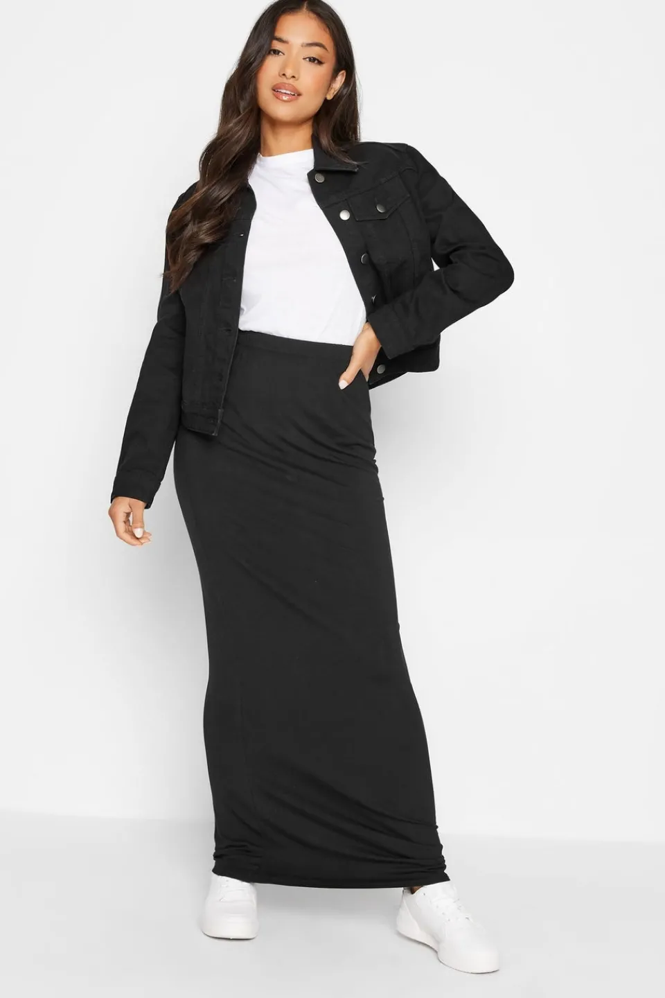Coats & Jackets>PIXIEGIRL Petite Black Denim Jacket