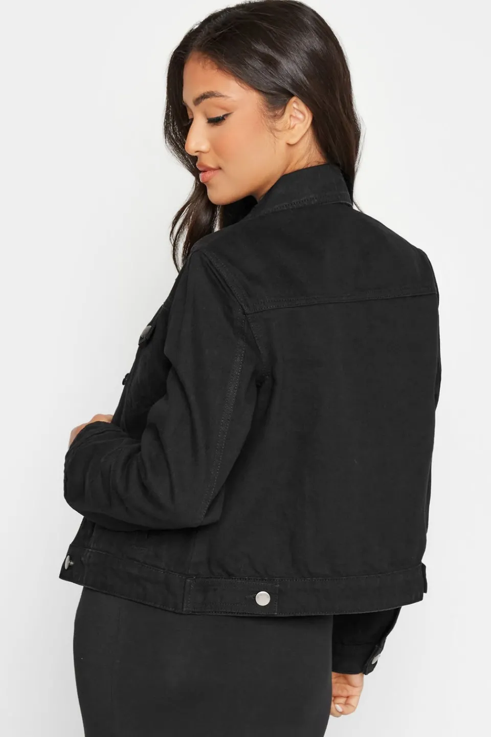 Coats & Jackets>PIXIEGIRL Petite Black Denim Jacket