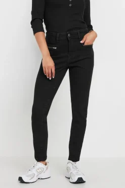 Jeans & Jeggings>PIXIEGIRL Petite Black Stretch Zip Pocket Skinny Jeans