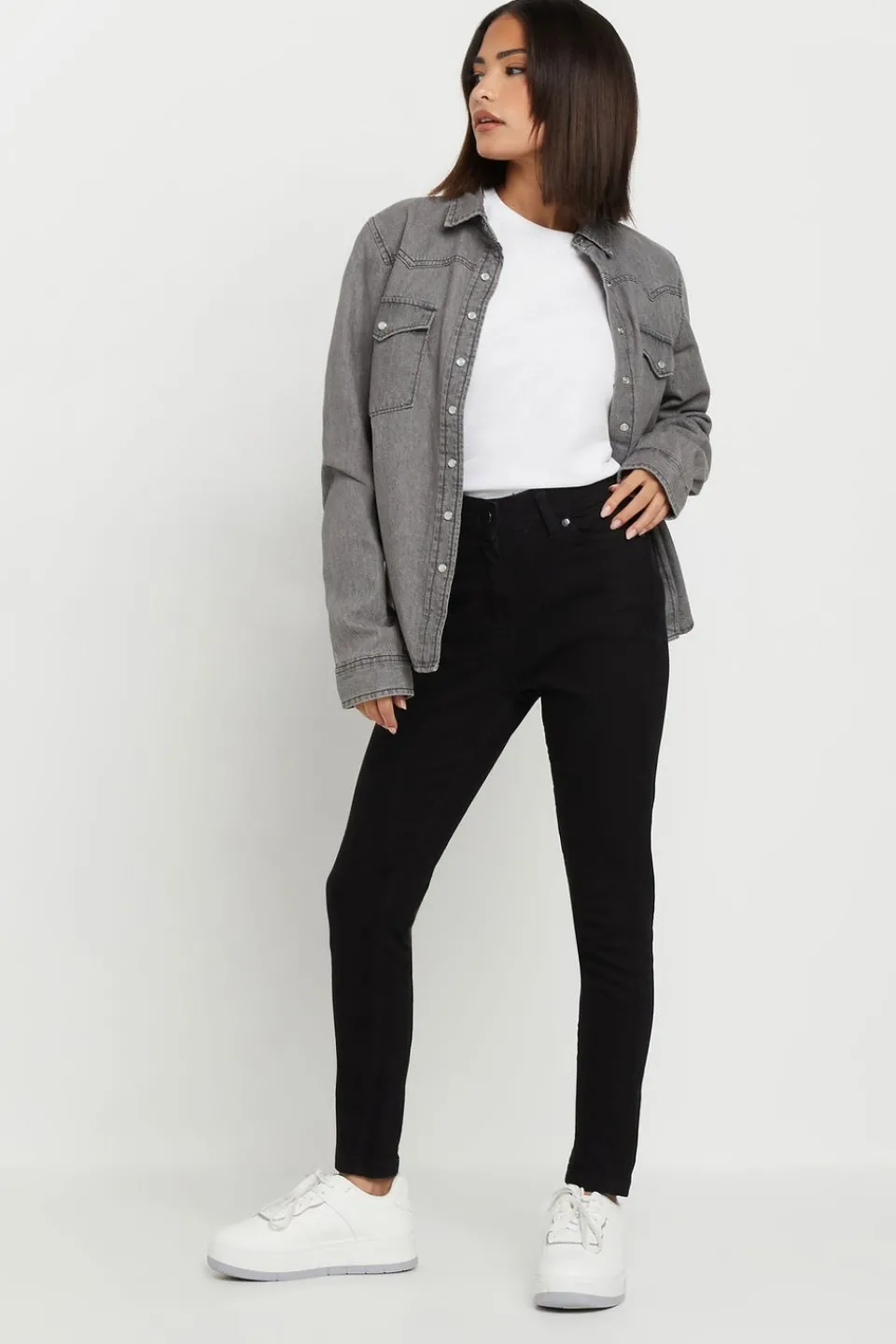 Jeans & Jeggings>PIXIEGIRL Petite Black Stretch Skinny Fit Ava Jeans
