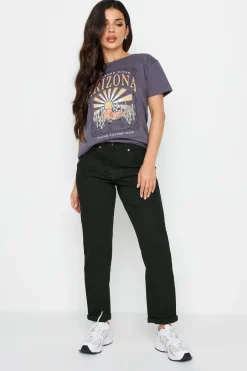 Jeans & Jeggings>PIXIEGIRL Petite Black Stretch Denim Mom Jeans