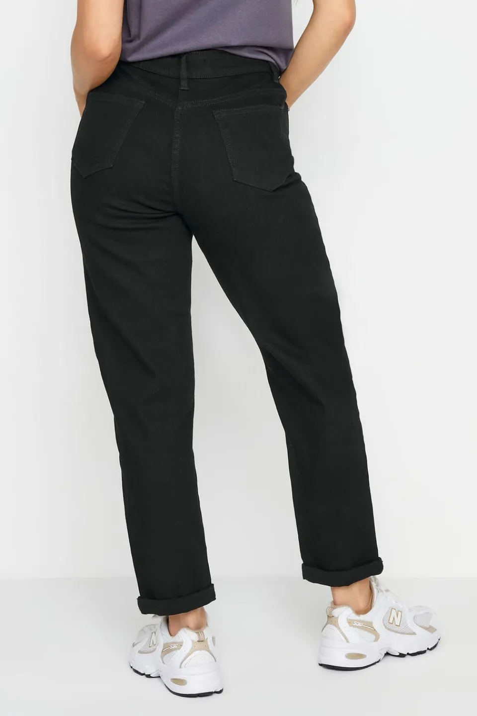 Jeans & Jeggings>PIXIEGIRL Petite Black Stretch Denim Mom Jeans