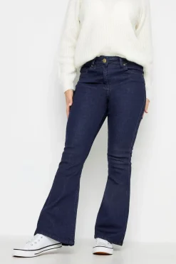 Jeans & Jeggings>PIXIEGIRL Petite Dark Blue Stretch Flared Jeans