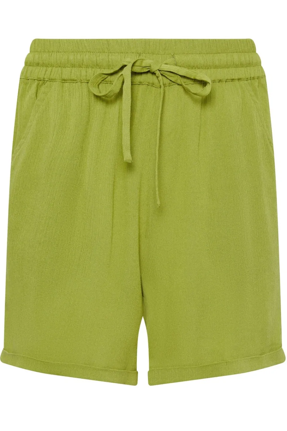 Shorts>PIXIEGIRL Petite Green Textured Tie Waist Shorts