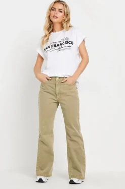 Jeans & Jeggings>PIXIEGIRL Petite Natural Brown Straight Leg Jean