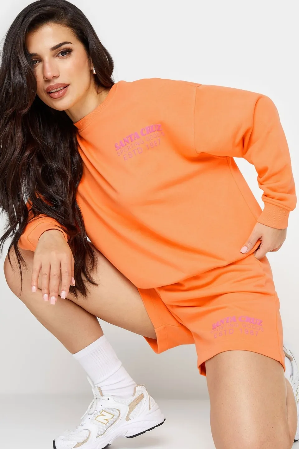 Shorts>PIXIEGIRL Petite Orange 'Santa Cruz' Slogan Jogger Shorts
