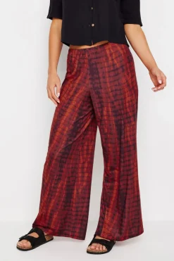 Trousers>PIXIEGIRL Petite Red Snake Print Wide Leg Trousers