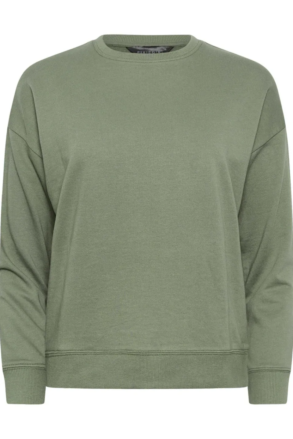 Loungewear>PIXIEGIRL Petite Sage Green Crew Neck Sweatshirt