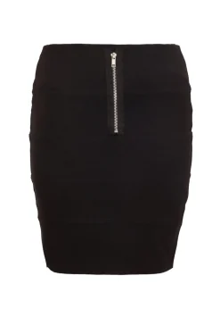 Skirts>Quiz Black Ribbed Bodycon Skirt