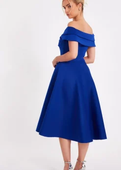 Dresses>Quiz Blue Bardot Midaxi Dress