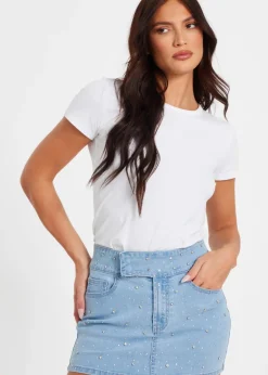 Skirts>Quiz Blue Denim Mini Skirt