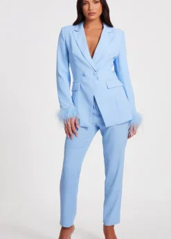 Trousers>Quiz Blue Tailored Trousers