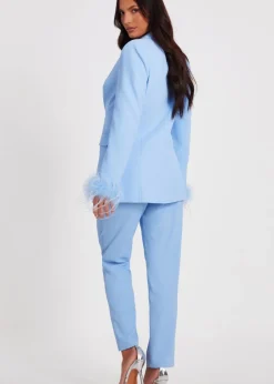 Trousers>Quiz Blue Tailored Trousers