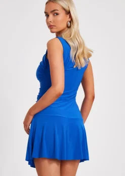 Jumpsuits & Playsuits>Quiz Colbalt Ruched Playsuit