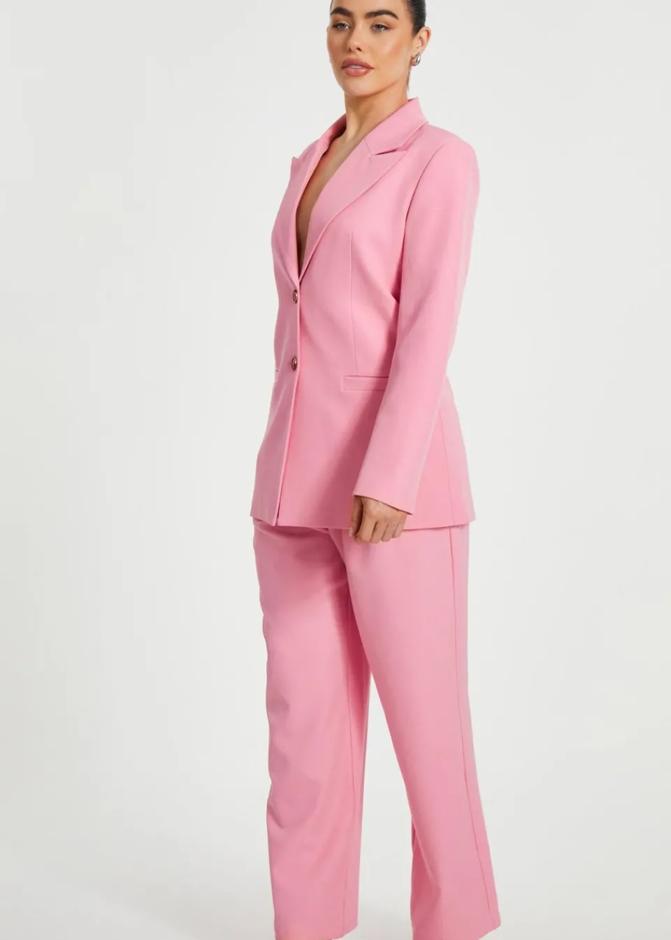 Trousers>Quiz Coral Petite Woven Wide Leg Trousers