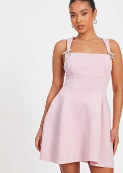 Dresses>Quiz Pink Petite A-Line Mini Dress