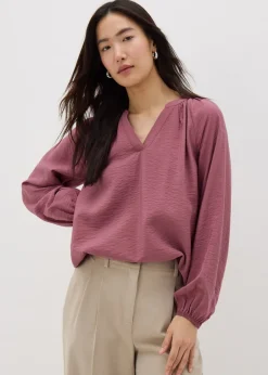 Tops>Papaya Raspberry Popover Blouse