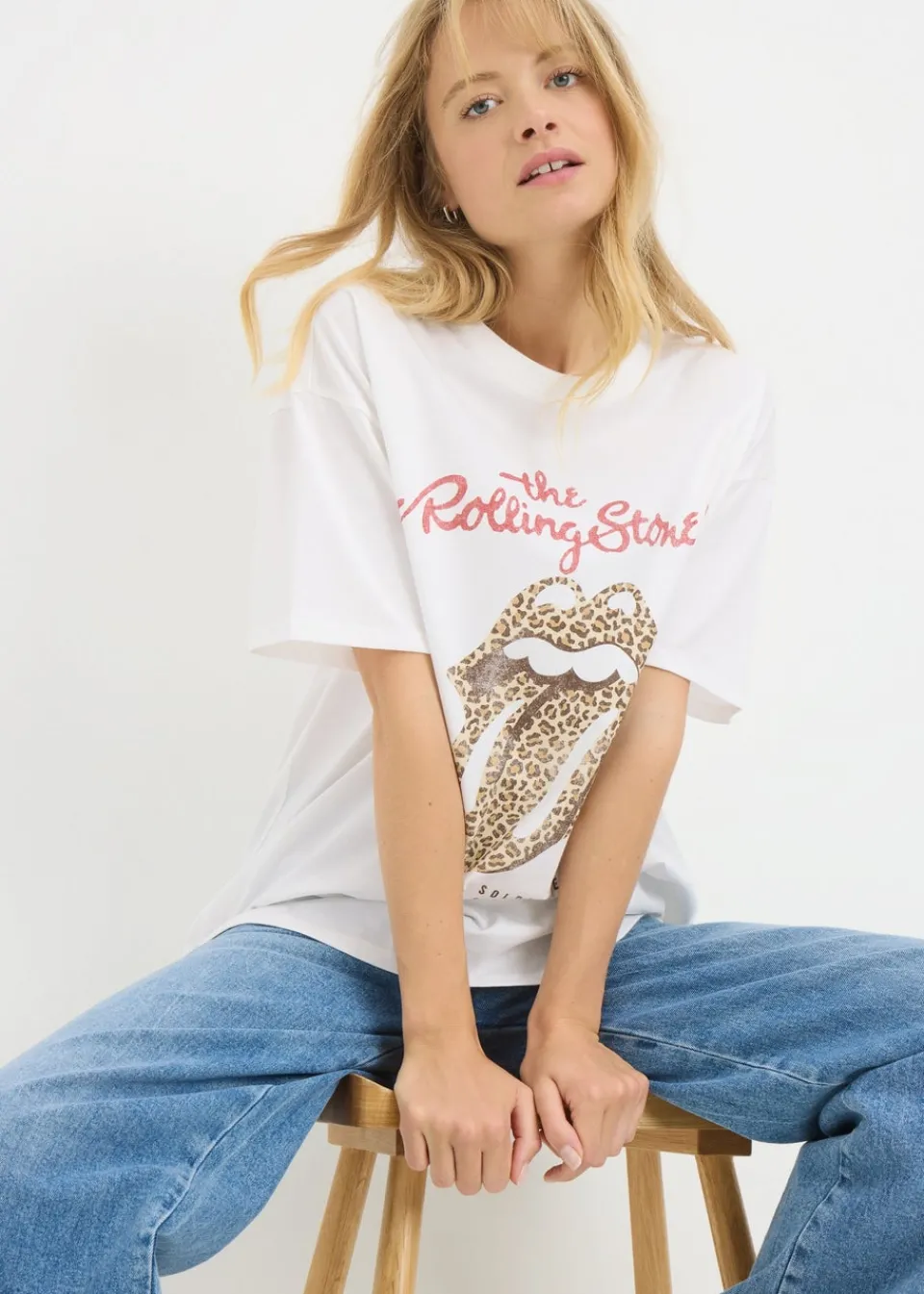 T-Shirts>Rolling Stones Ecru T-Shirt