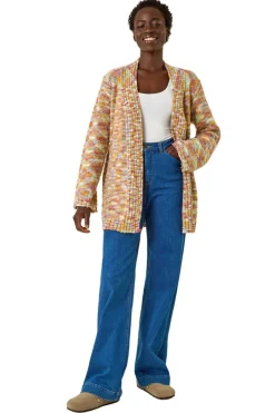 Tops>Roman Amber Purl Longline Knit Cardigan