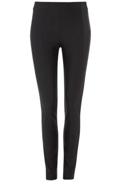 Trousers>Roman Faux Leather Pull On Elastic Waist Trousers Black