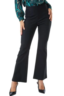 Trousers>Roman Black Full Length Boot Cut Elastic Waist Trouser