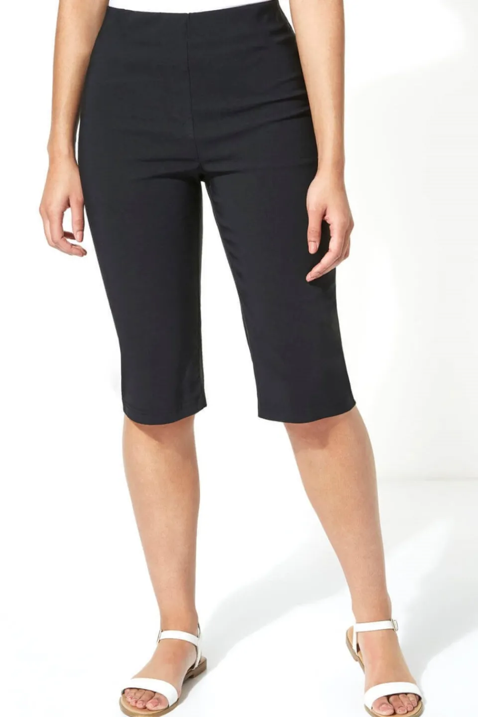 Shorts>Roman Knee Length Stretch Shorts Black