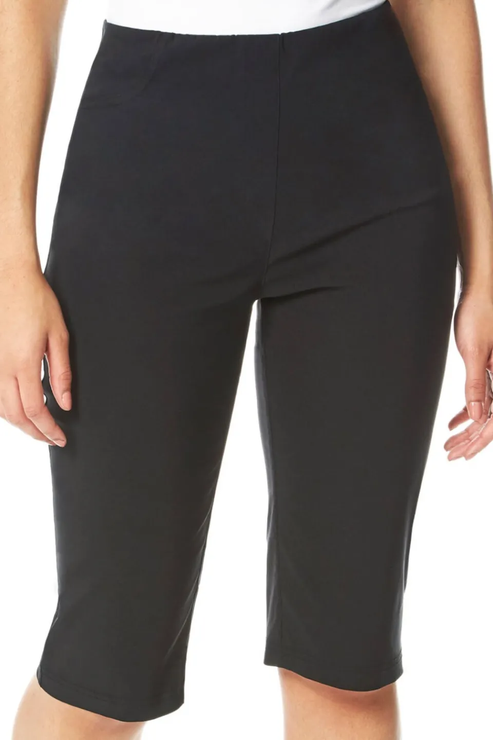 Shorts>Roman Knee Length Stretch Shorts Black