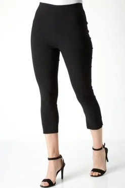 Trousers>Roman Petite Cropped Stretch Trouser Black