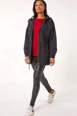 Coats & Jackets>Roman Shower Resistant Rain Jacket Black