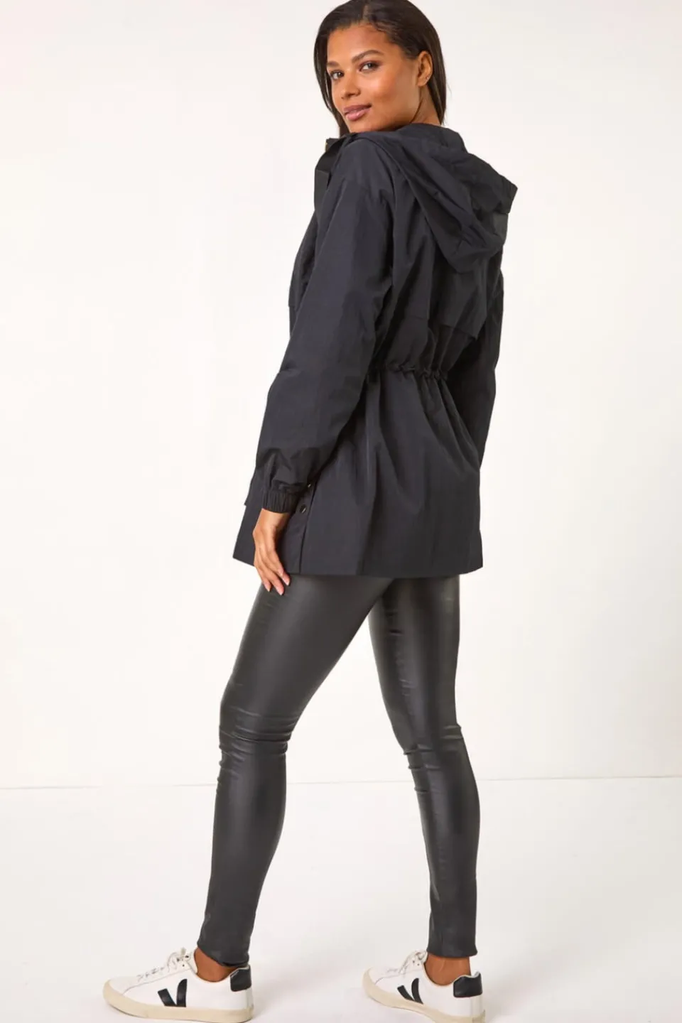 Coats & Jackets>Roman Shower Resistant Rain Jacket Black