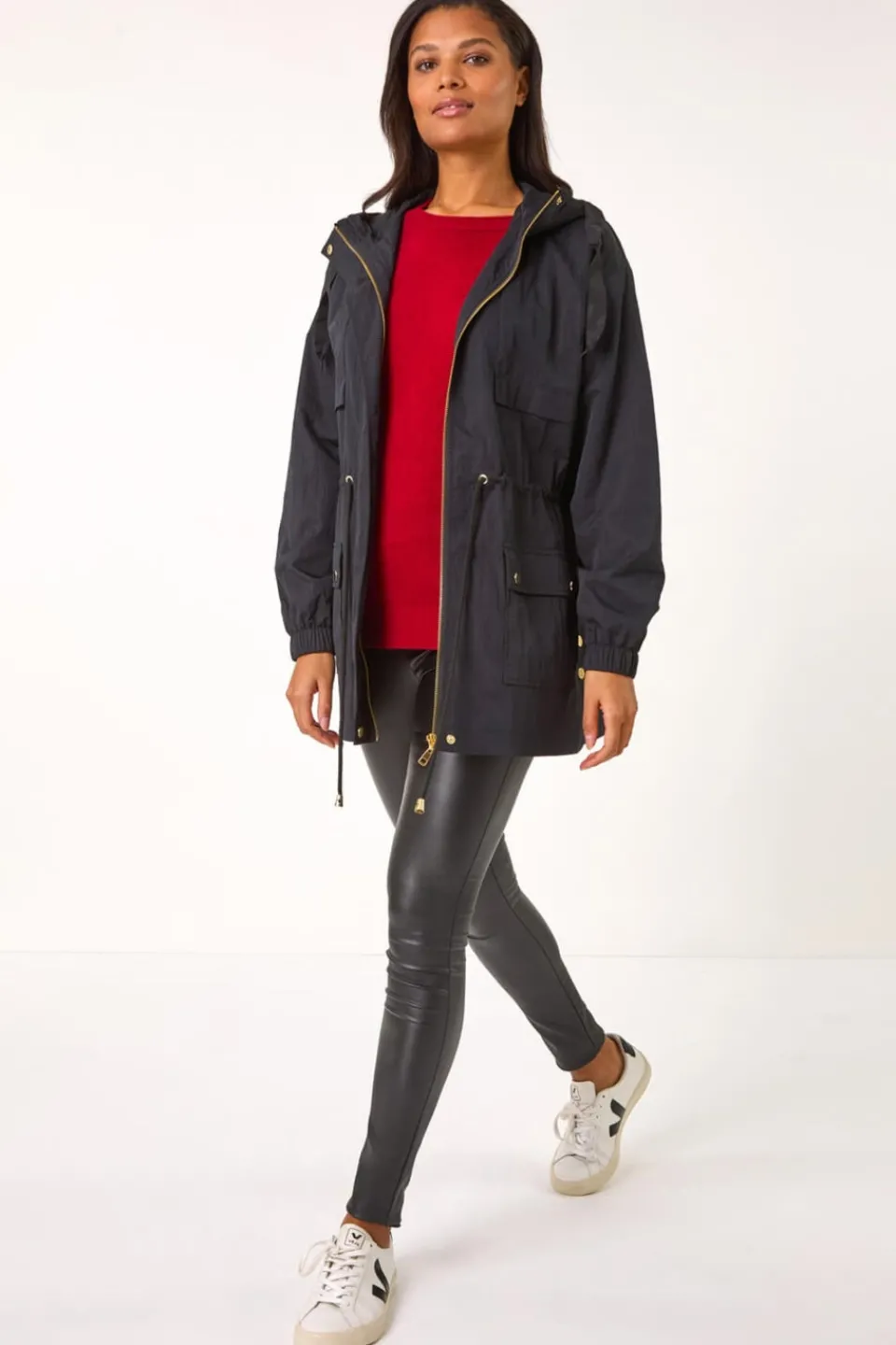 Coats & Jackets>Roman Shower Resistant Rain Jacket Black