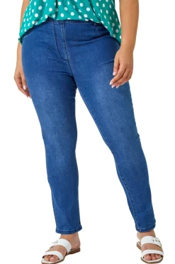 Jeans & Jeggings>Roman Blue Curve Stretch Denim Jegging
