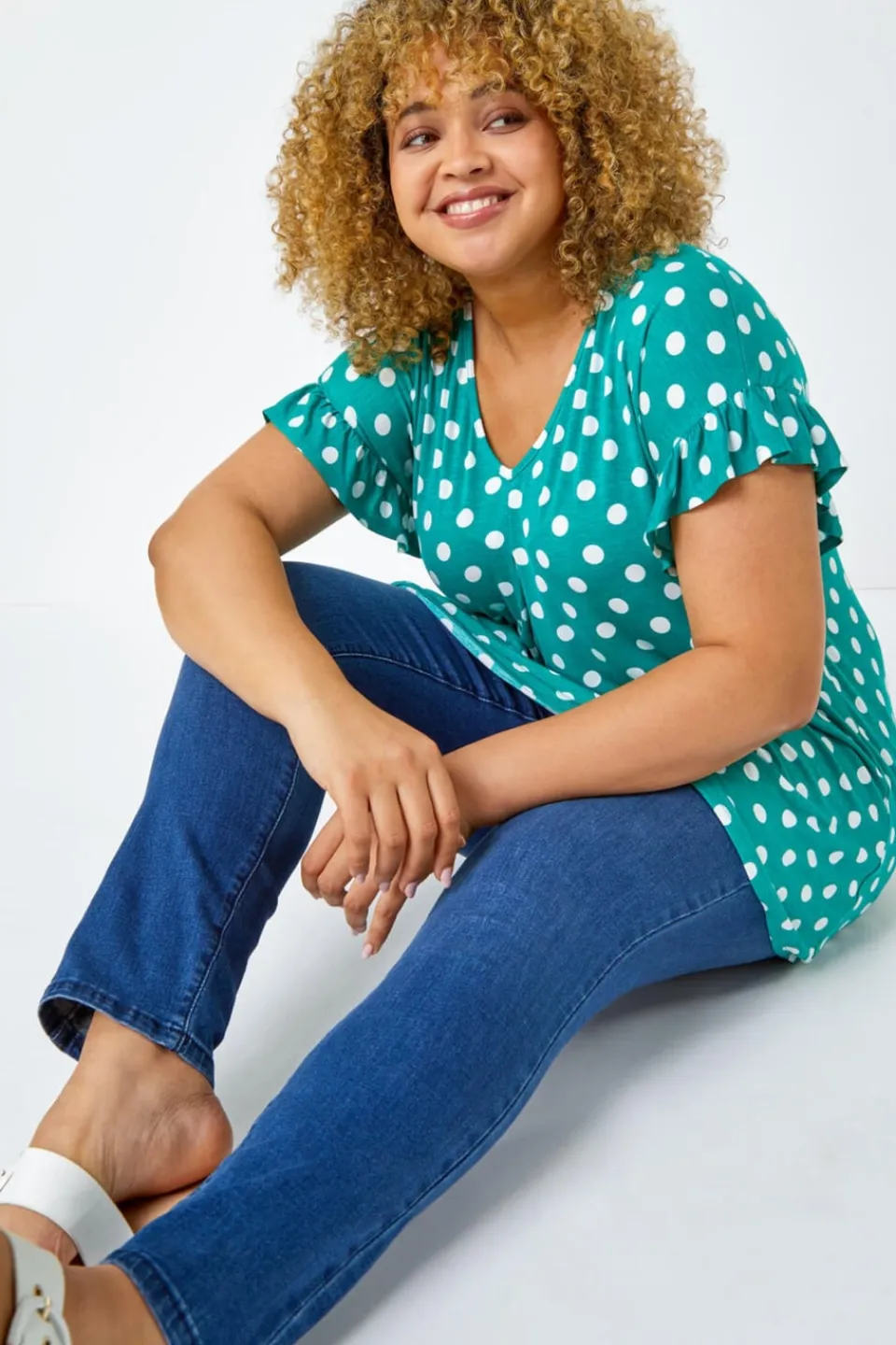 Jeans & Jeggings>Roman Blue Curve Stretch Denim Jegging