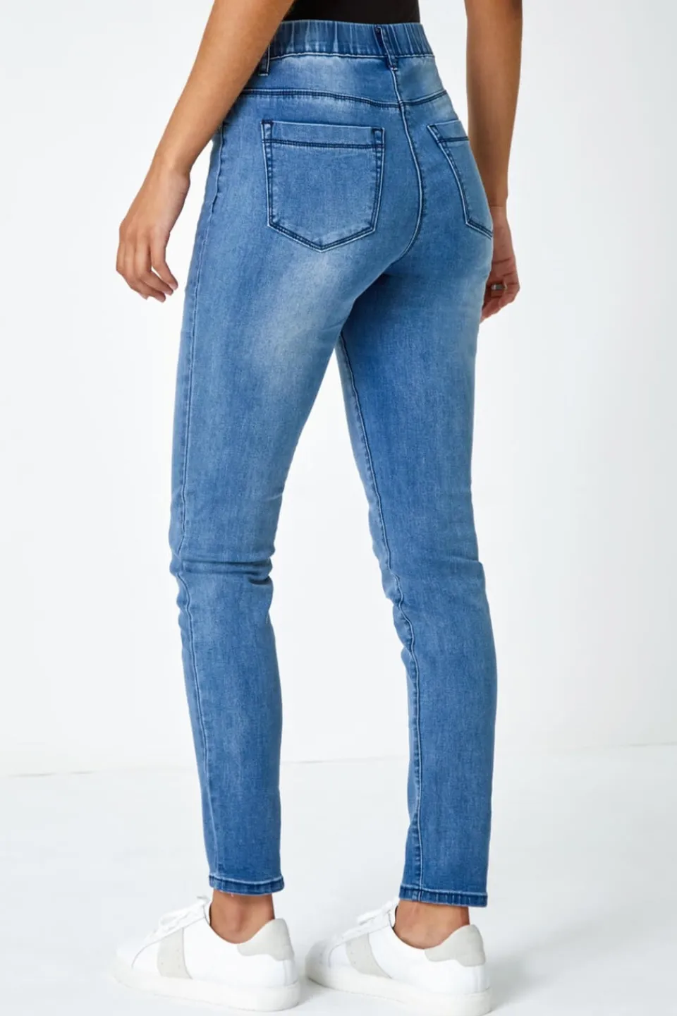 Jeans & Jeggings>Roman Bright Blue 31" Stretch Denim Jegging BrightBlue