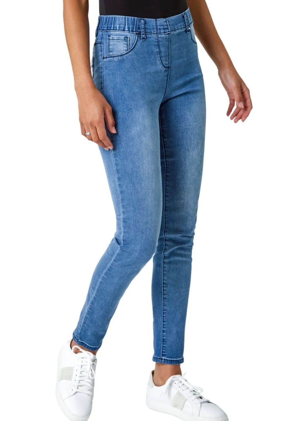 Jeans & Jeggings>Roman Bright Blue 31" Stretch Denim Jegging BrightBlue