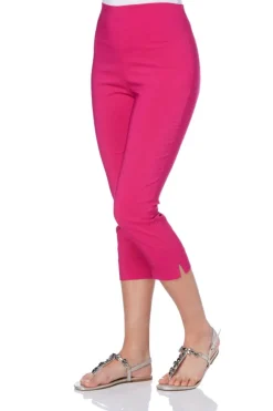 Trousers>Roman Cerise Pink Cropped Stretch Trouser Capri Summer Leggings 3/4 Pedal Pushers CerisePink