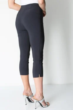 Trousers>Roman Dark Grey Cropped Stretch Trouser Capri Summer Leggings 3/4 Pedal Pushers DarkGrey