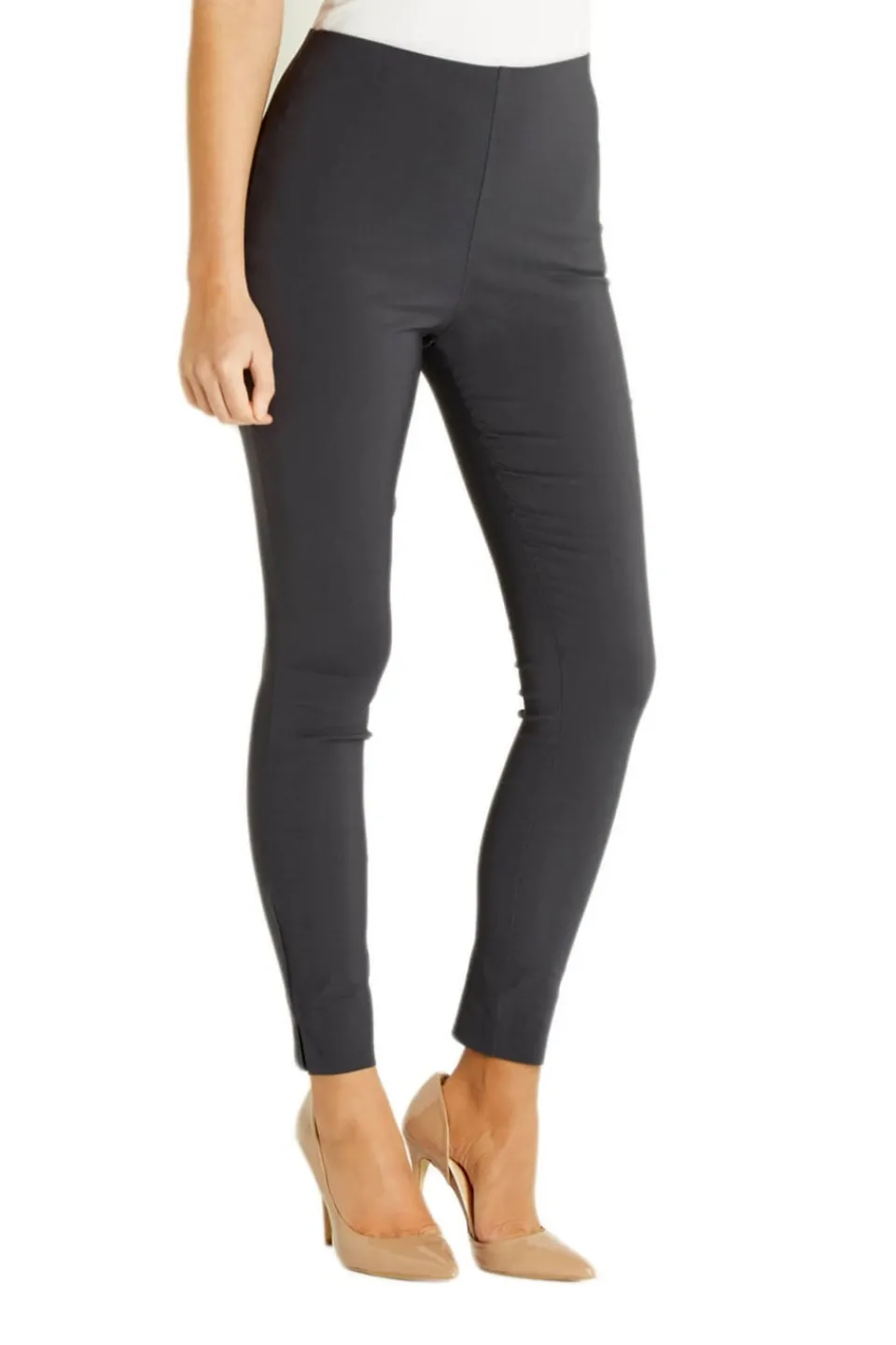 Trousers>Roman Dark Grey Full Length Elastic Waist Stretch Trousers DarkGrey