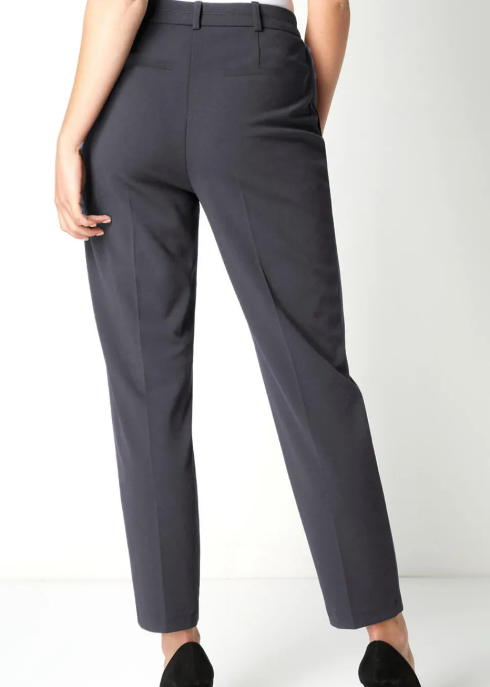 Trousers>Roman Straight Leg Stretch Trouser Dark-Grey