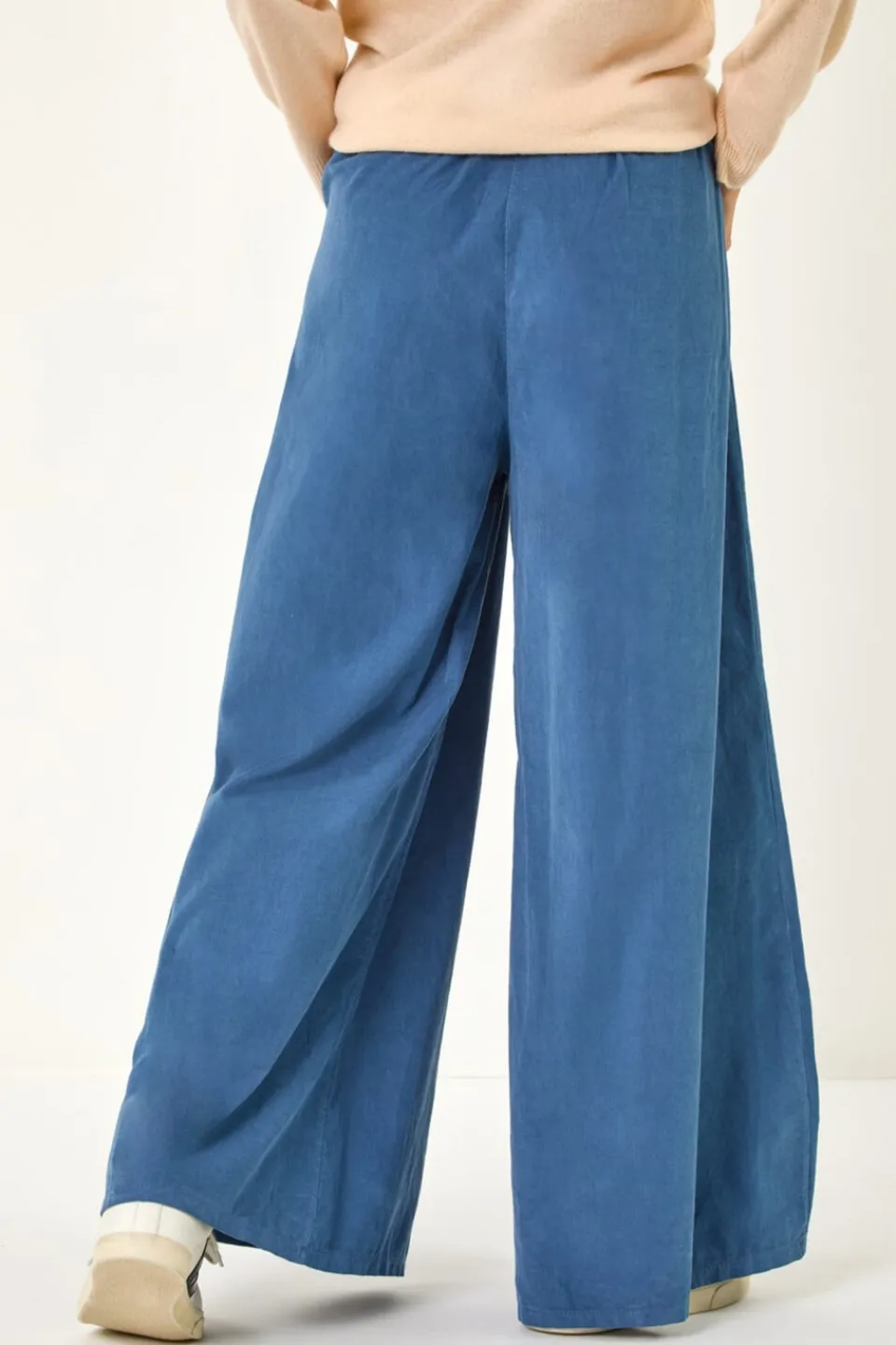 Trousers>Roman Denim Baby Corduroy Wide Leg Trousers