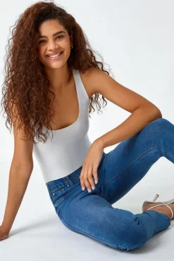 Jeans & Jeggings>Roman Elastic Waist 31" Stretch Jegging Denim