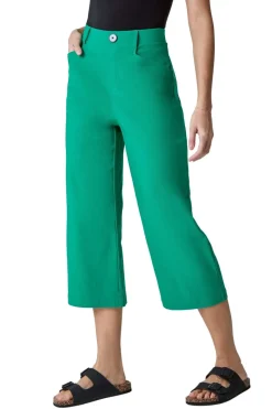 Trousers>Roman Emerald Elastic Waist Stretch Cropped Culotte