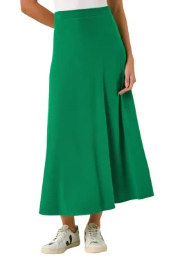 Skirts>Roman A Line Pull On Stretch Skirt Green