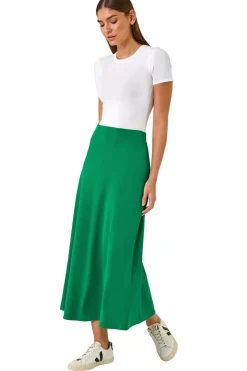 Skirts>Roman A Line Pull On Stretch Skirt Green