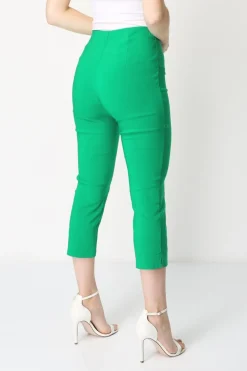 Trousers>Roman Cropped Stretch Trouser Capri Summer Leggings 3/4 Pedal Pushers Green