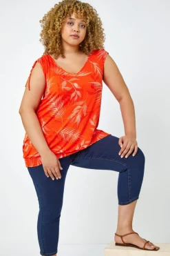 Jeans & Jeggings>Roman Indigo Curve Elastic Waist Cropped Denim Jeggings