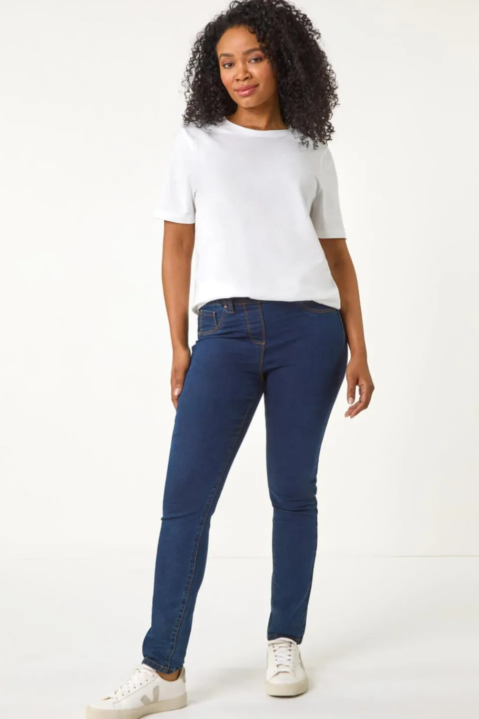 Jeans & Jeggings>Roman Indigo Petite Denim Stretch Jegging IndigoDenim